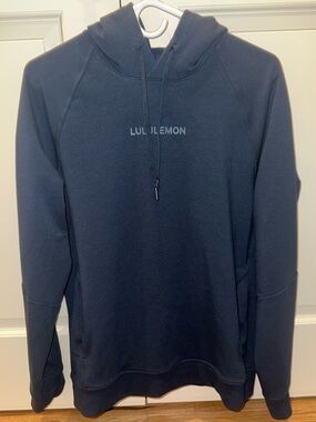 Lululemon Navy Pullover Hoodie with Center Logo